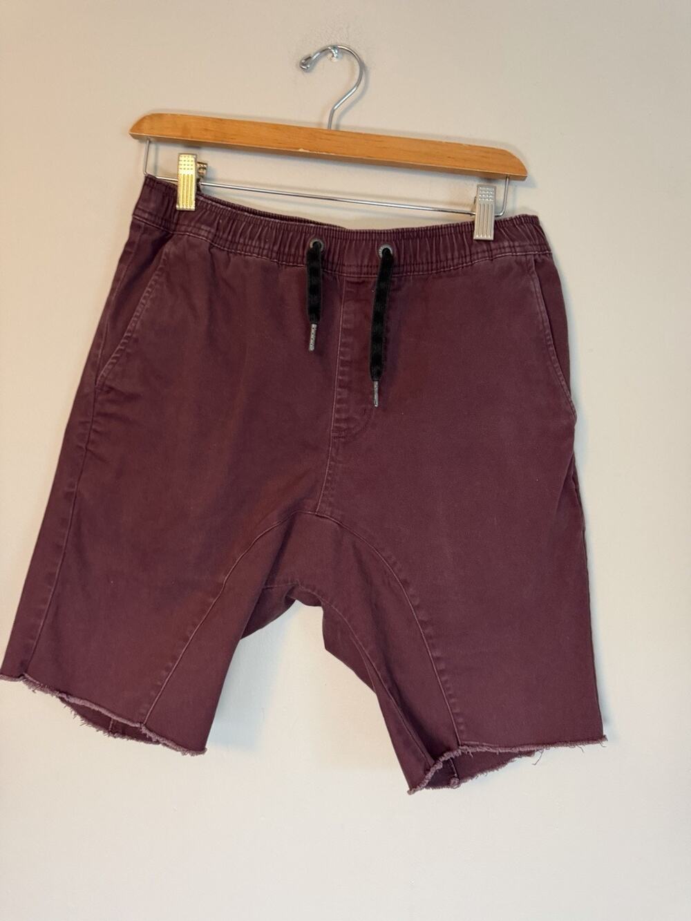 Zanerobe Burgundy Cut Off Shorts Cotton Men's Sz 32